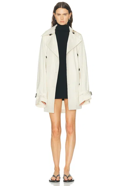 Totême Off-white Washed Cotton Trench Coat In White
