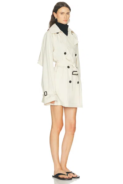 Totême Off-white Washed Cotton Trench Coat In White