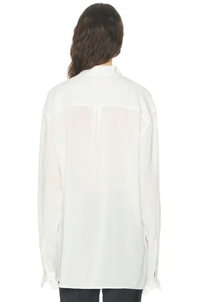 Totême Overlapping Collar Blouse In White