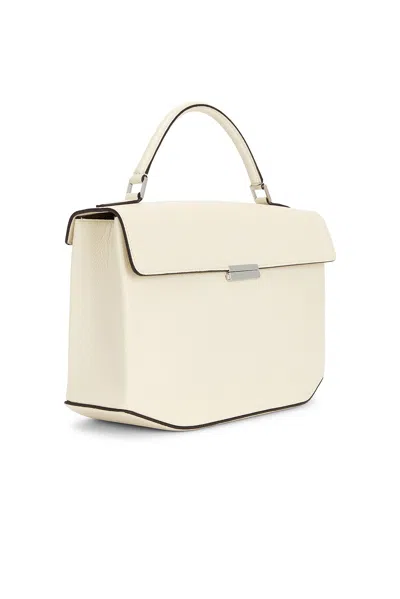 Totême Box Grained Leather Top Handle Bag In White