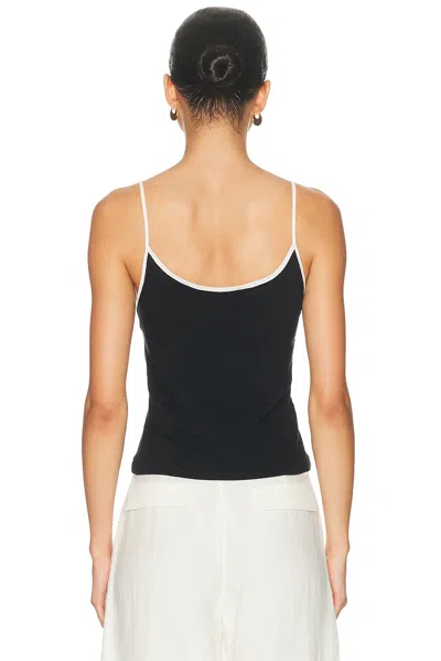 Re/done Gemini Reversible Spaghetti Strap Tank In Black