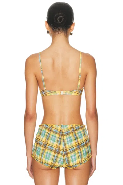 Solid & Striped The Daphne Bikini Top In Green