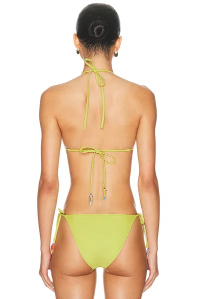 Solid & Striped The Iris Bikini Top In Green