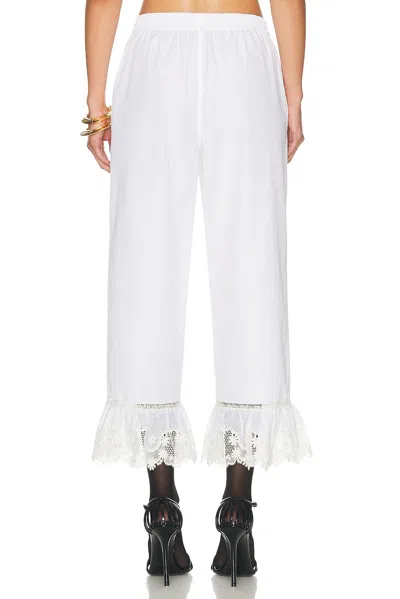Saint Laurent Cropped Straight Leg Pant In White