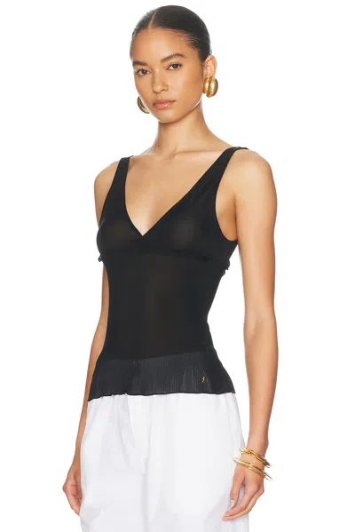 Saint Laurent Tank Top In Black