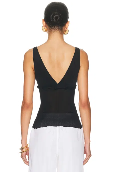 Saint Laurent Tank Top In Black