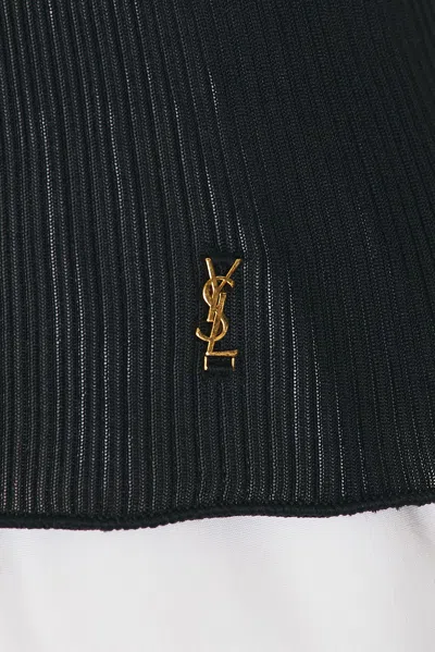 Saint Laurent Tank Top In Black