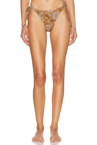 Skims Signature Swim Dipped Tie Bikini Bottom In Yellow