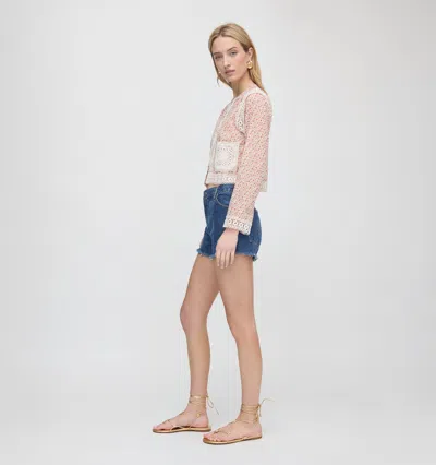 Hill House Home The Tory Crop Organic Cotton Voile Top In Pink