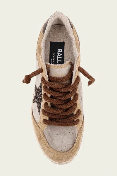 Golden Goose Ball-star Brown Camel Suede Leather Sneaker In Brown