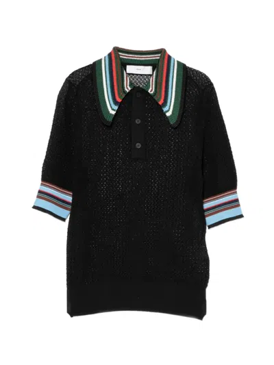 蕾丝针织POLO衫