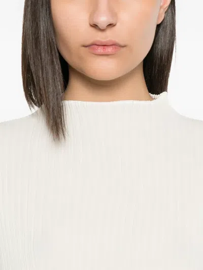 Issey Miyake Pleated T-shirt In White