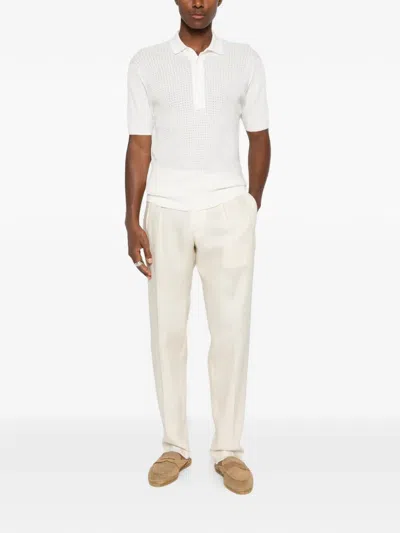 Corneliani Short-sleeves Polo Shirt In White