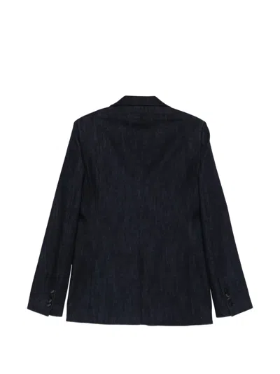 LIL 缎面翻领牛仔西装夹克