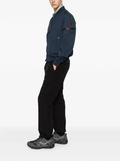 Blauer Logo-patch Bomber Jacket In Blue