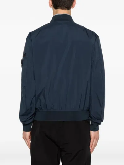 Blauer Logo-patch Bomber Jacket In Blue