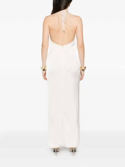 Simona Corsellini V-neck Maxi Dress In Neutral