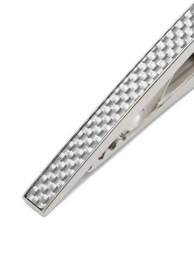 Tateossian D-shape Patterned Tie Clip In Silver