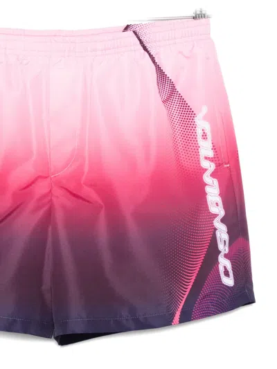 Casablanca Logo-print Swim Shorts In Pink