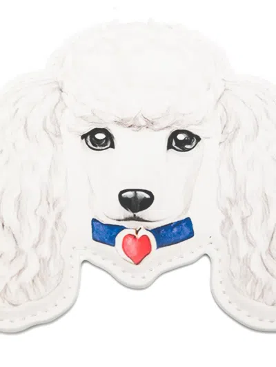 Fiorucci Poodle-face Keyring In Gray