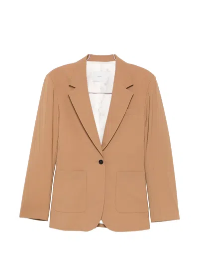 Covert Single-breasted Patch-pocket Blazer In Brown