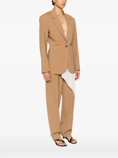 Covert Single-breasted Patch-pocket Blazer In Brown