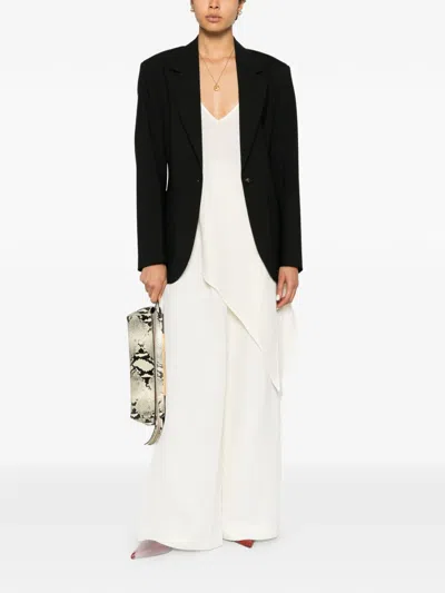 Covert Single-breasted Patch-pocket Blazer In Black