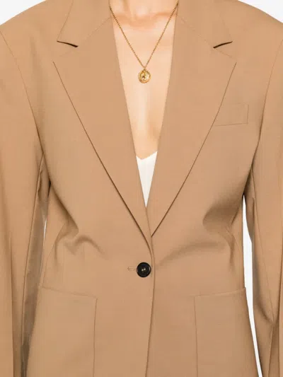Covert Single-breasted Patch-pocket Blazer In Brown