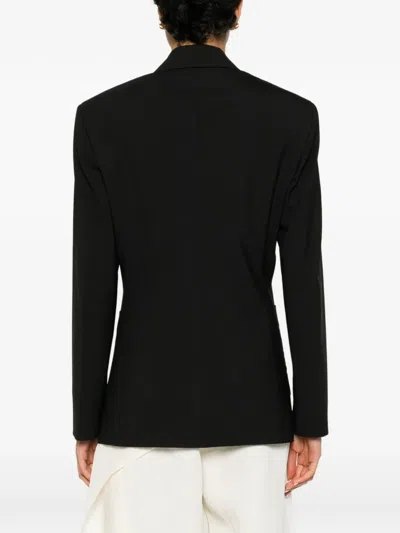 Covert Single-breasted Patch-pocket Blazer In Black