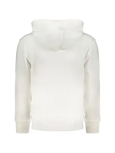 Calvin Klein Logo-print Zip-up Hoodie In White