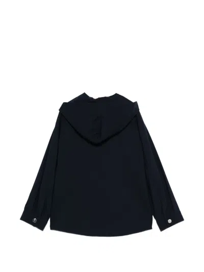 Paolo Pecora Hooded Chest-pocket Jacket In Blue