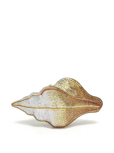 Jw Pei Crystal-embellished Shell Clutch-bag In Neutral