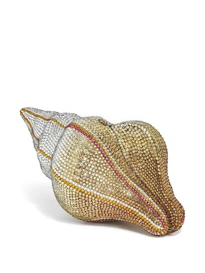 Jw Pei Crystal-embellished Shell Clutch-bag In Neutral