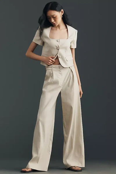 Favorite Daughter The Miranda Wide Leg Linen Blend Pants In Multi