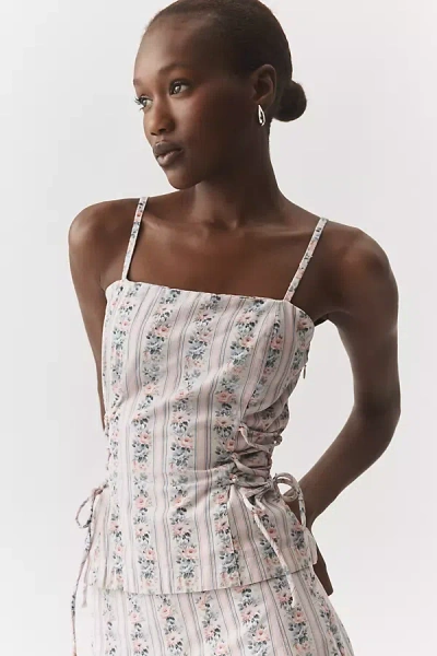 Muse Assembly Mia Cotton Corset Top In Multi
