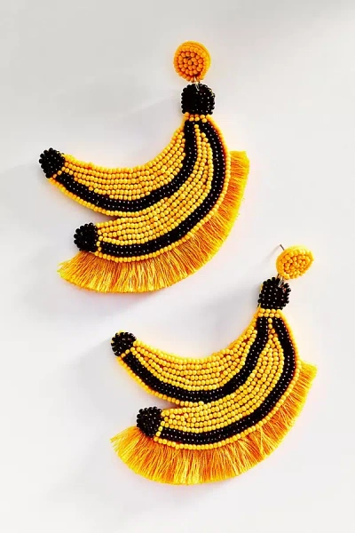 Simonmiller Beaded Banana Earrings In Yellow