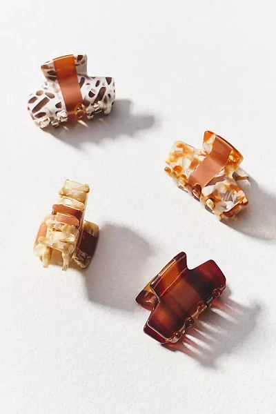 Anthropologie Mini Claw Clips, Set Of 4 In Multi