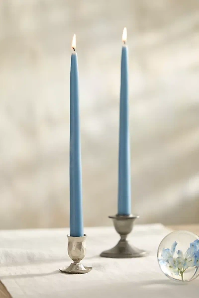 Terrain 12" Taper Candles, Set Of 2 In Blue