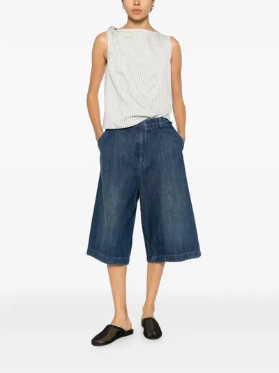 Berwich Linda Denim Shorts In Blue