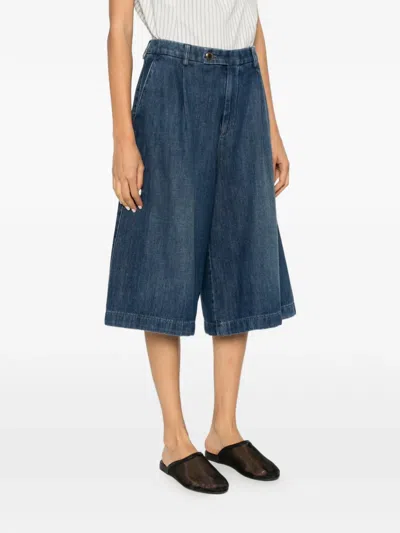 Berwich Linda Denim Shorts In Blue
