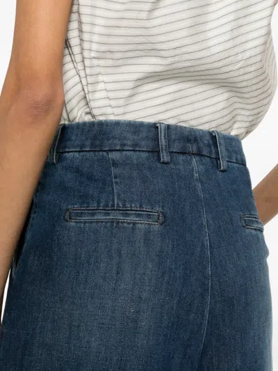 Berwich Linda Denim Shorts In Blue