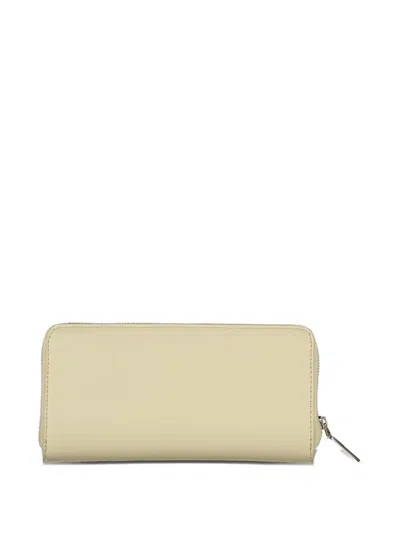 Calvin Klein Logo-plaque Zip-around Wallet In Neutral