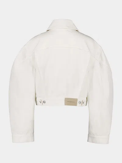 Givenchy Cropped Denim Jacket In White
