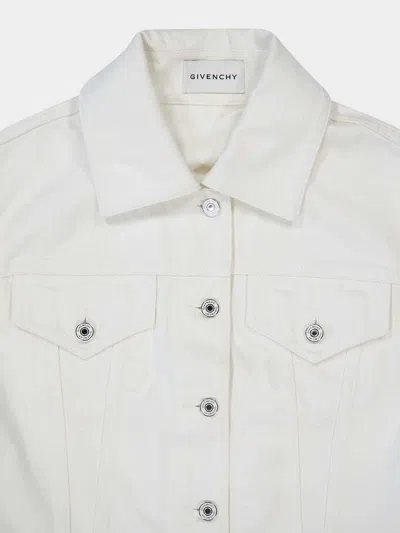 Givenchy Cropped Denim Jacket In White