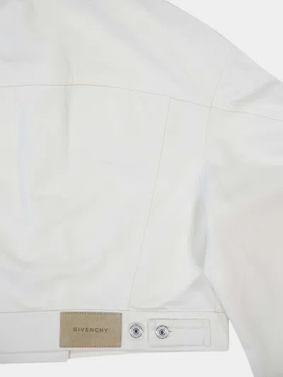 Givenchy Cropped Denim Jacket In White