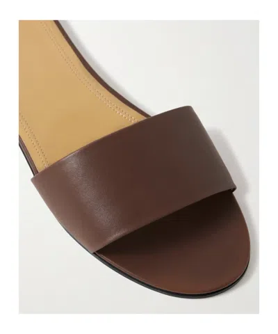 The Row Flat Sandals In Brown