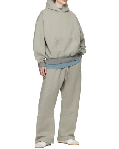 Essentials Embroidered Drawstring Trousers In Gray