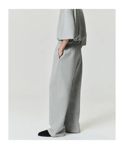 Essentials Embroidered Drawstring Trousers In Gray