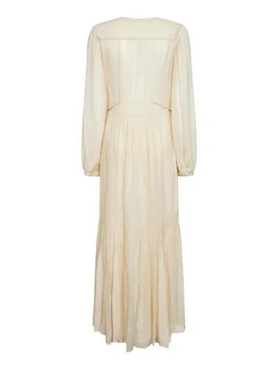 Isabel Marant Étoile Briane Gathered Muslin Maxi Dress In Neutral