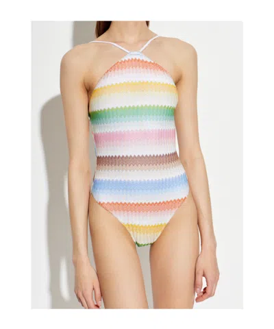 Missoni Zigzag Metallic-knit Triangle Bikini In Multi
